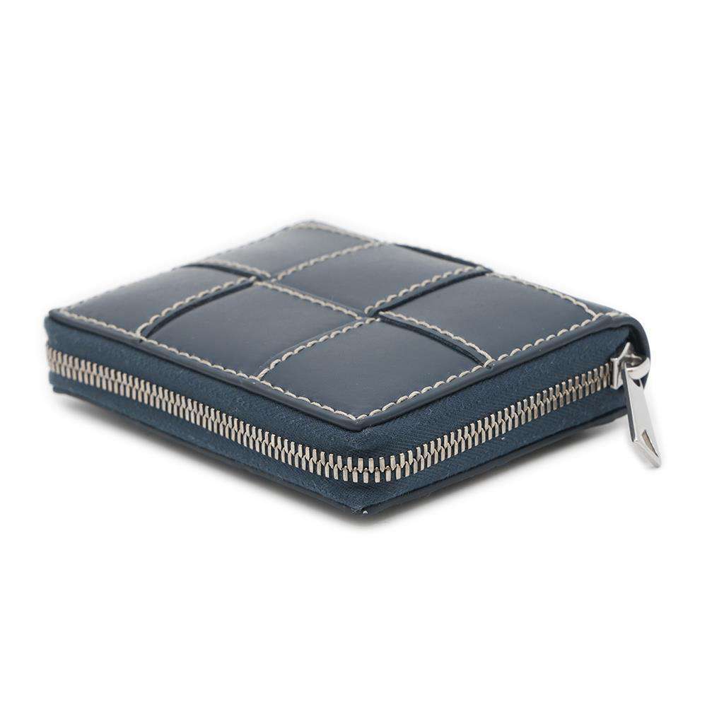 Bottega Veneta Around Cassette Zip Bi Wallet fold Leather Compact